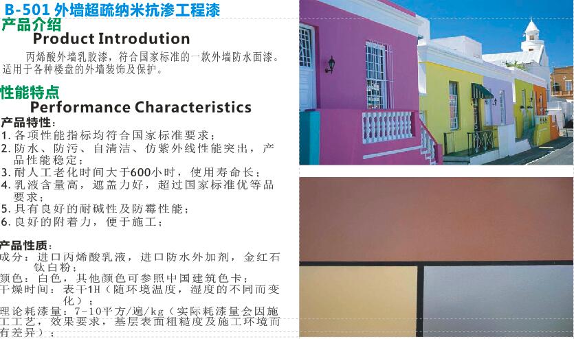 外墻超疏納米抗滲工程漆